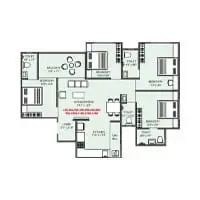 Sankalp HiLife Wadmukhwadi 4 BHK Floor Plan Image